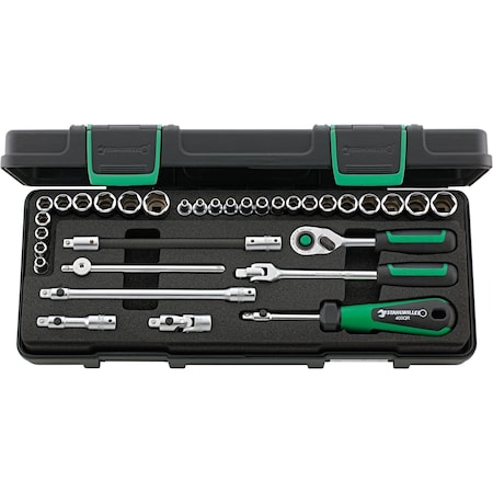 Stahlwille Tools 6, 3 mm (1/4") Socket set 33-pcs., 40MA/25/8QR KN 96010107